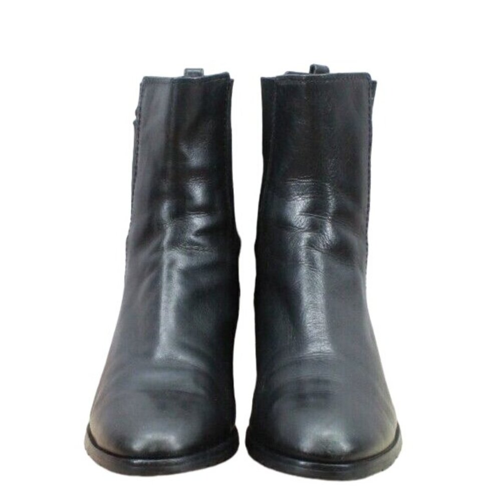 Cole Haan Black Stretch Side Panel Almond Toe Chelsea Booties Size 7.5 B - Picture 4 of 9